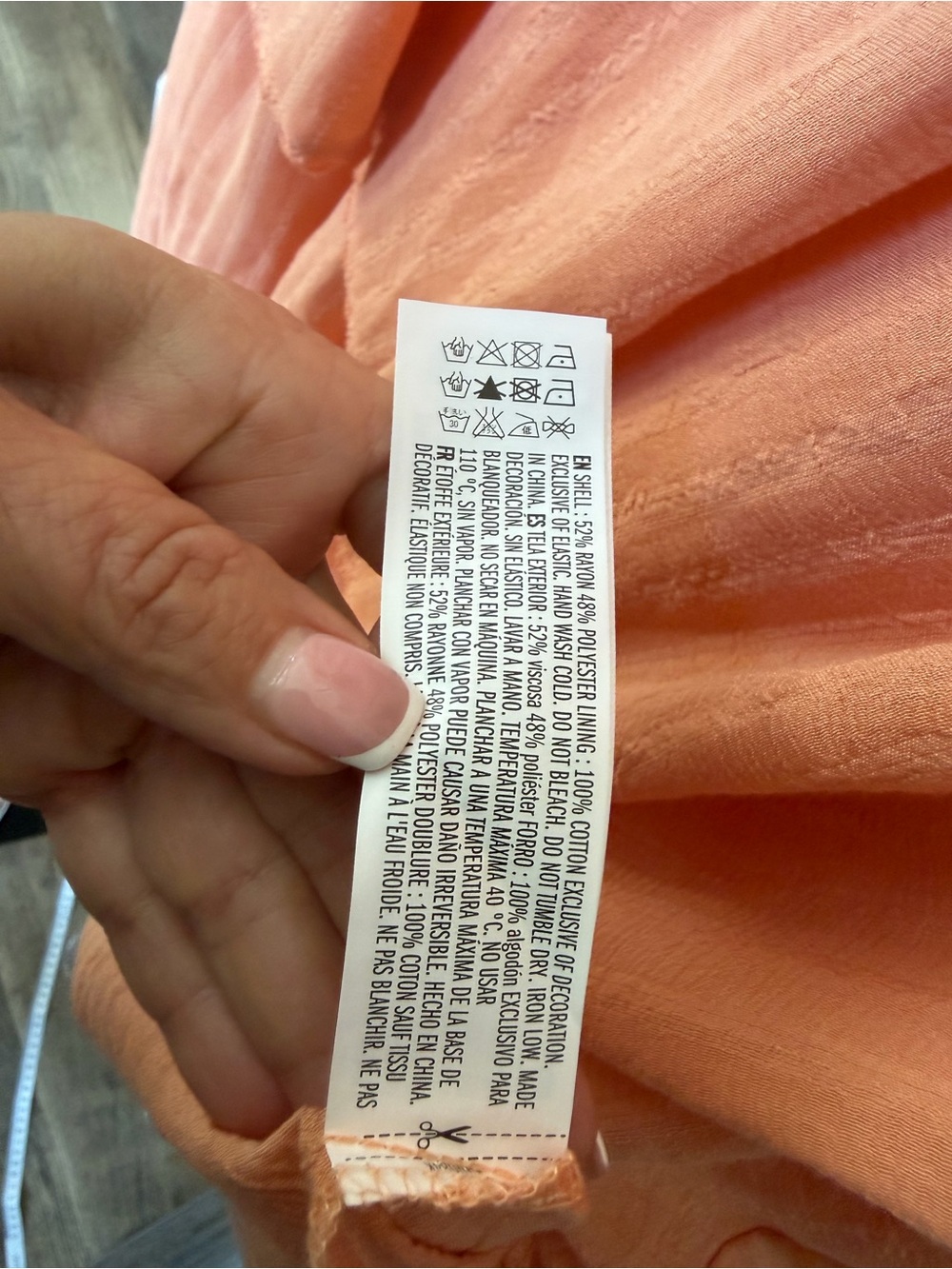 Free The Roses Smocked Ruffle Tiered Maxi Skirt Tangerine NWT Small - Picture 9 of 9